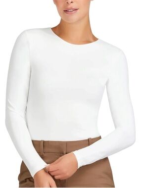 Frank and Oak Contour Long Sleeve Shirt in White Size Medium